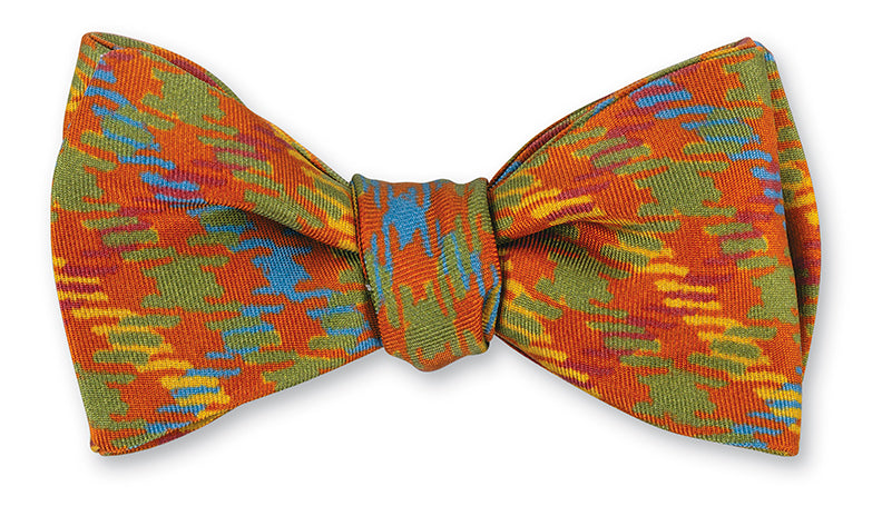 Orange Gun Club Check Bow Tie