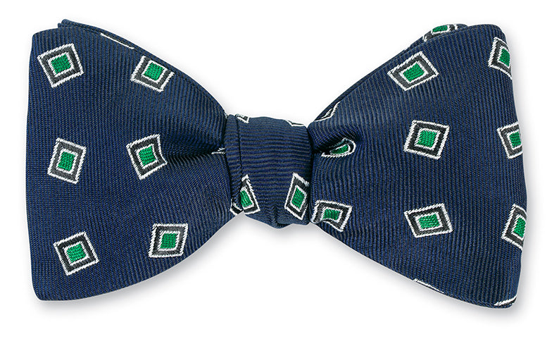 Navy Victoria Medallions Bow Tie