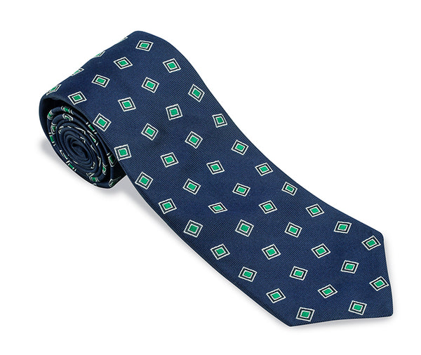 navy victoria medallions necktie