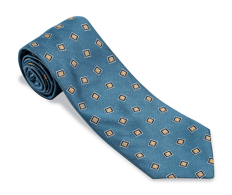 blue medallions necktie