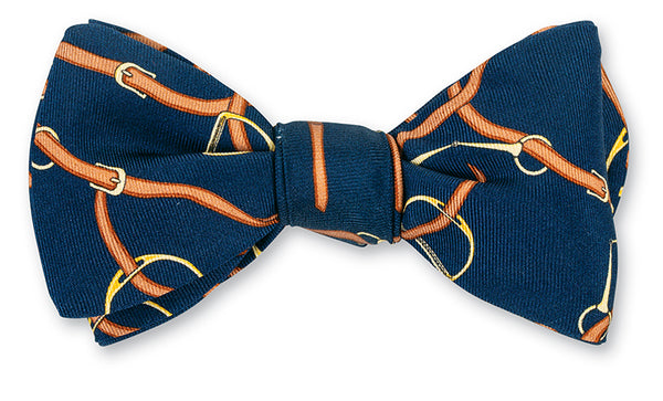 Navy Stirrups Bow Tie