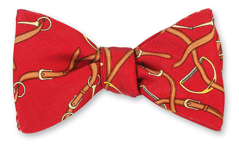 Red Stirrups Bow Tie