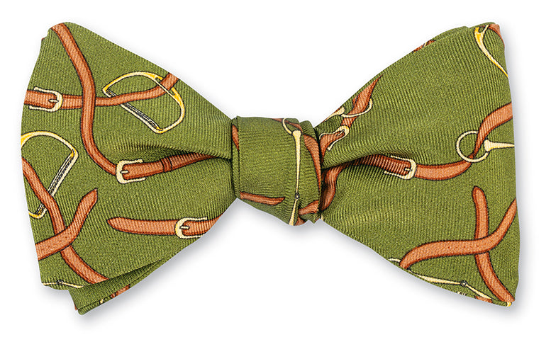 Green Stirrups Bow Tie