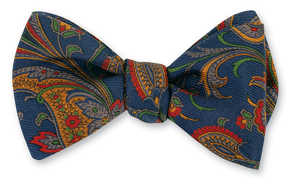 Navy Alexander Floral Bow Tie