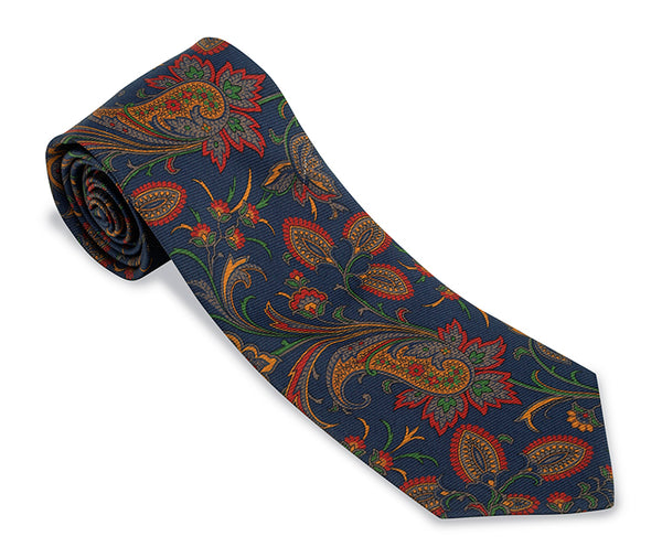 navy floral tie