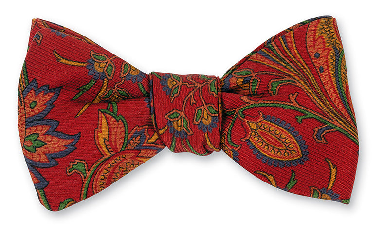 Brick Alexander Floral Bow Tie