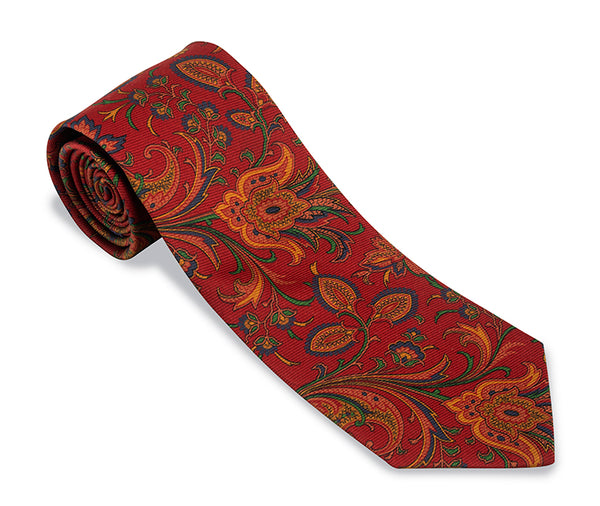 brick floral tie