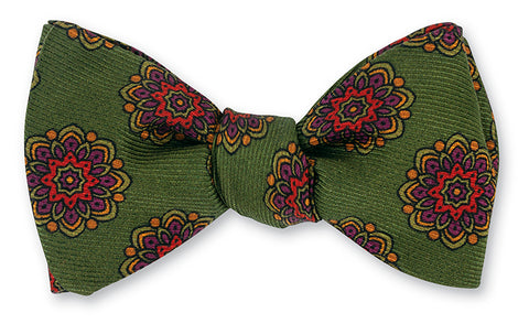 Green Alexander Medallions Bow Tie