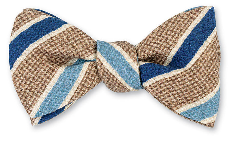 Brown Chester Stripes Bow Tie