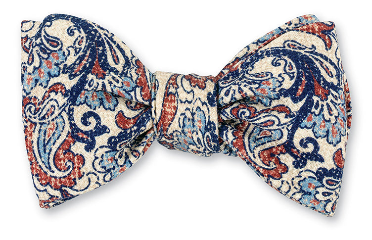 Burgundy Chester Paisley Bow Tie