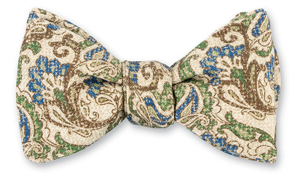 Green Chester Paisley Bow Tie