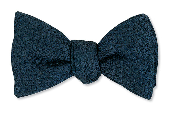 Navy Grenadine Bow Tie