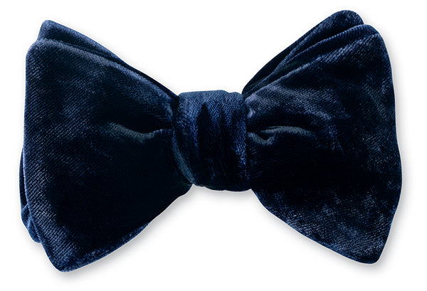 Navy Velvet Bow Tie