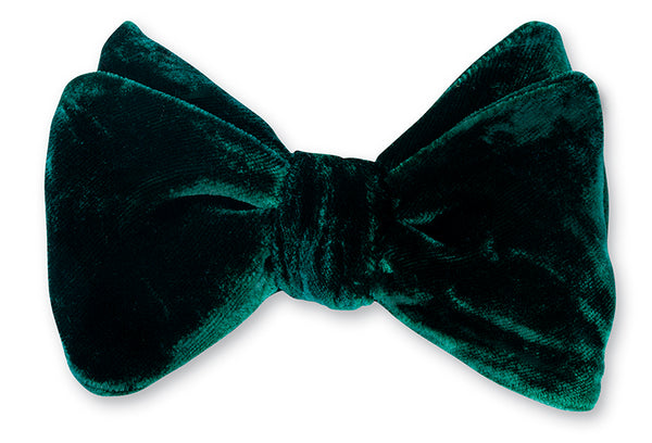 Green Velvet Bow Tie