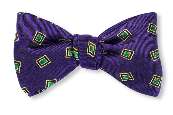 Purple Victoria Medallions Bow Tie