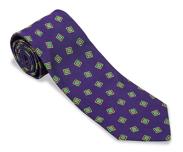 Purple Victoria Medallions Necktie