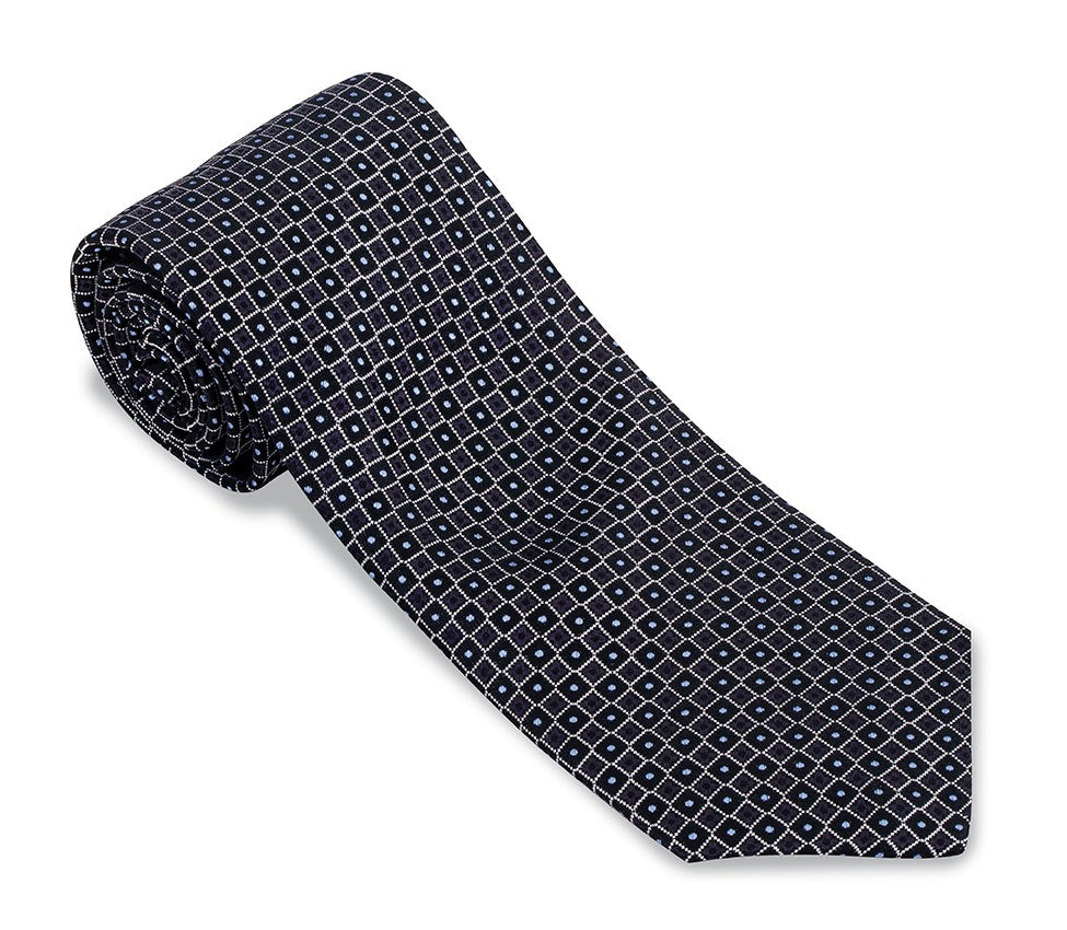 Black/Blue Academy Neats Necktie