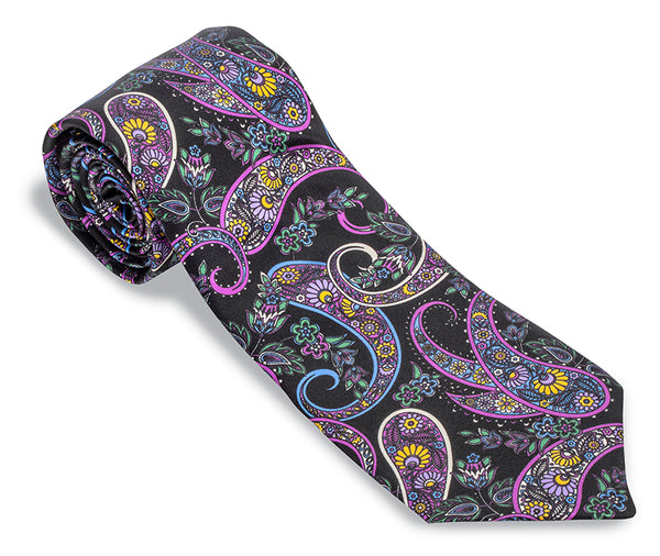 Black Agnes Paisley Necktie