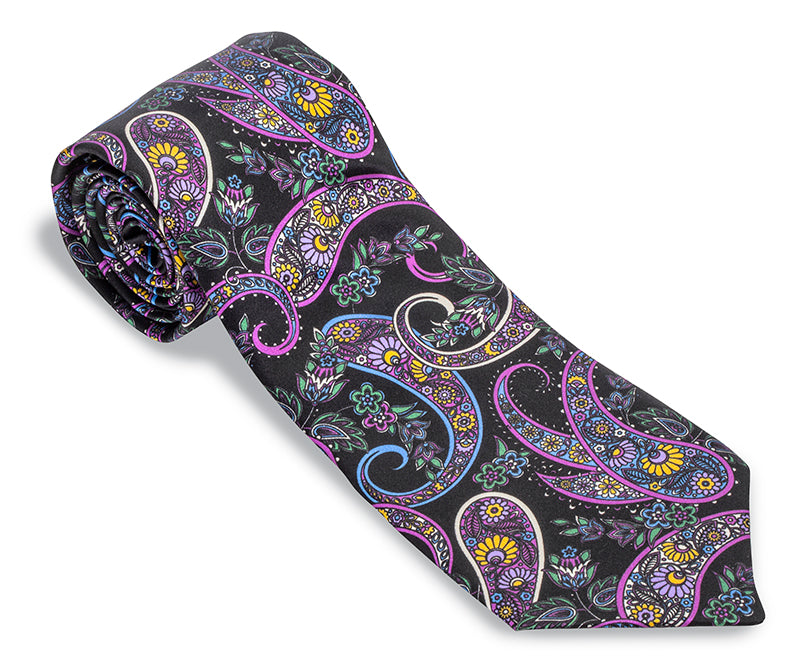 Black Agnes Paisley Necktie