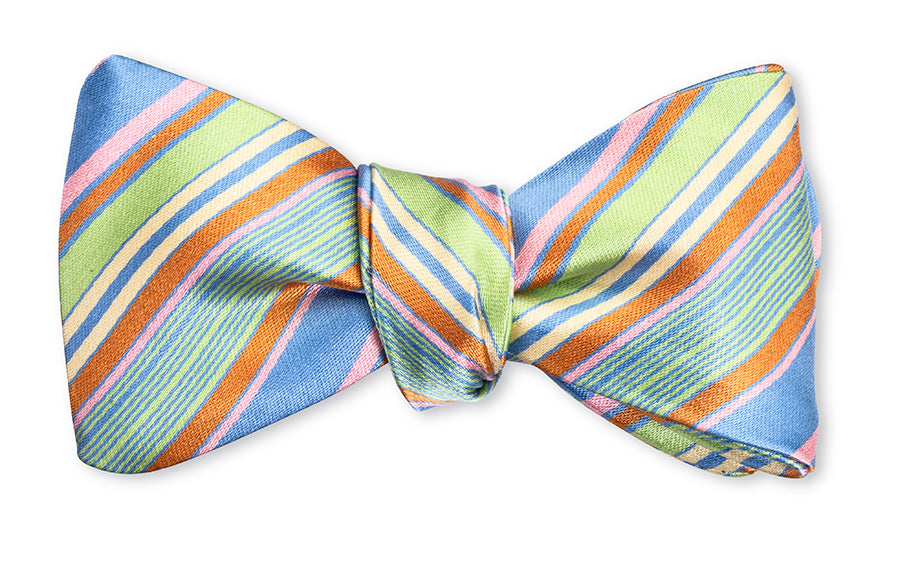 Pastel Alderman Stripes Bow Tie