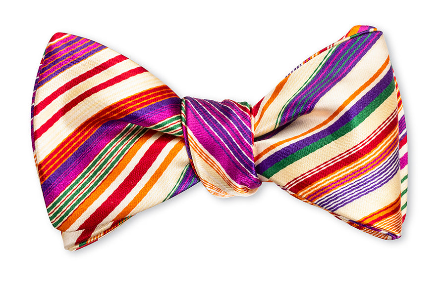 Alderman Stripes Bow Tie