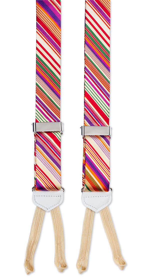 Multi-color Alderman Stripes Suspenders