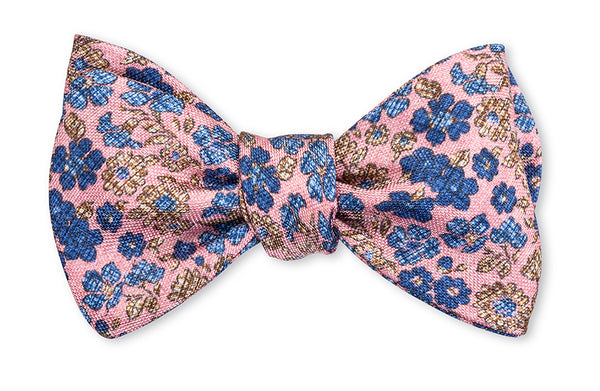 Pink Alfred Floral Bow Tie