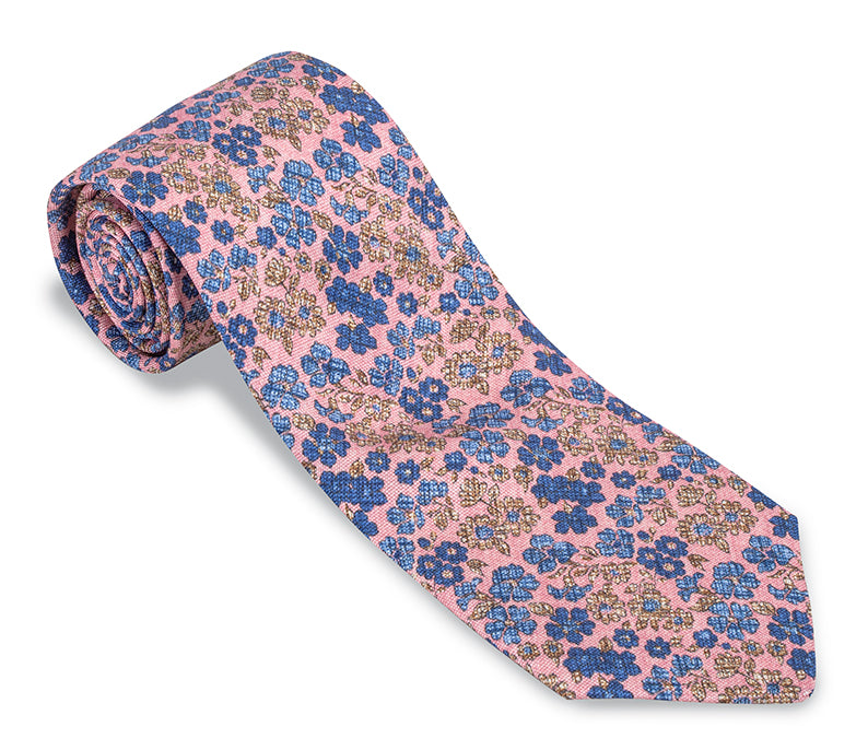 Pink Alfred Floral Necktie