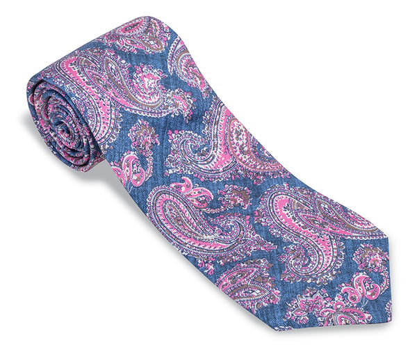 Navy Alfred Paisley Necktie