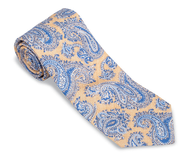 Yellow Alfred Paisley Necktie