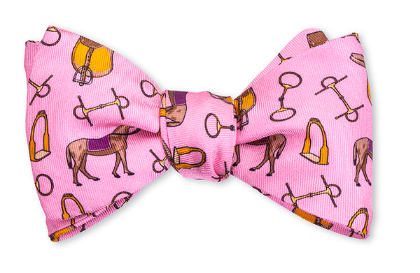 Pink Equestrian Bow Tie