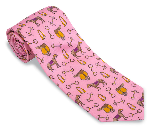 Pink Equestrian Necktie