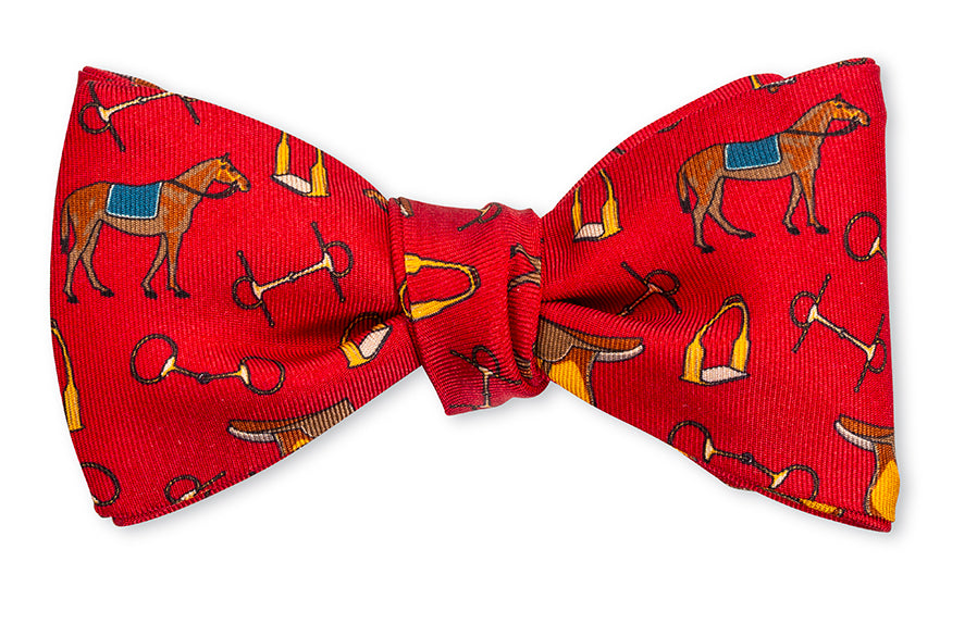 Red Equestrian Bow Tie