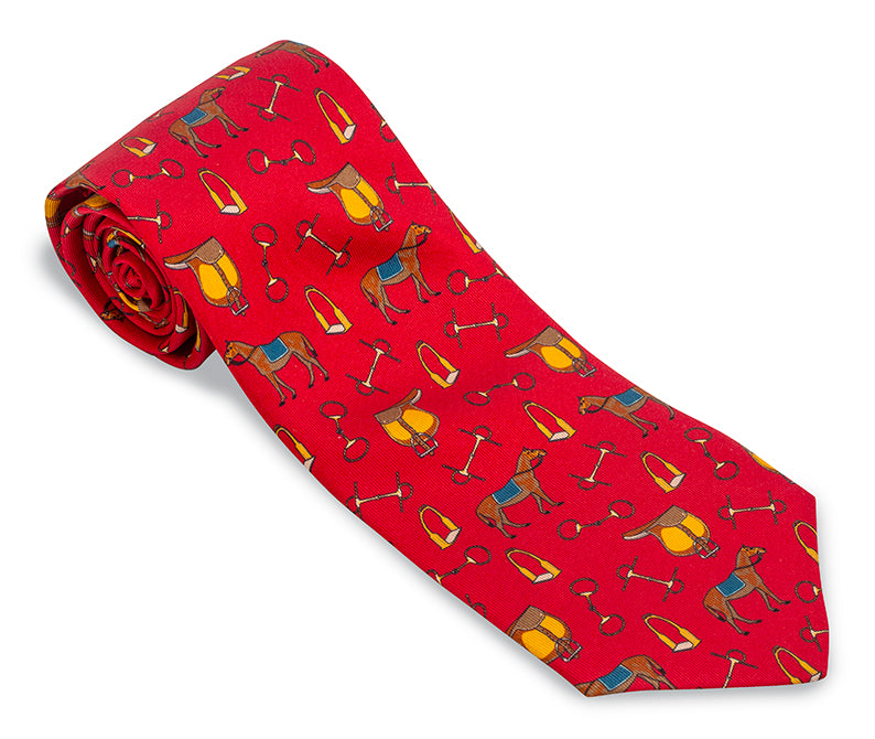 Red Equestrian Necktie