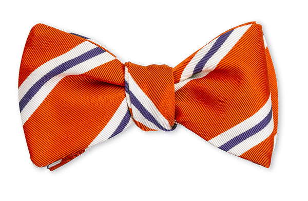 Orange/Purple Banks Stripes Bow Tie