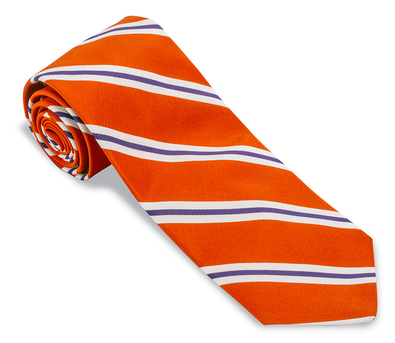 Orange/Purple Banks Stripes Stripes Necktie