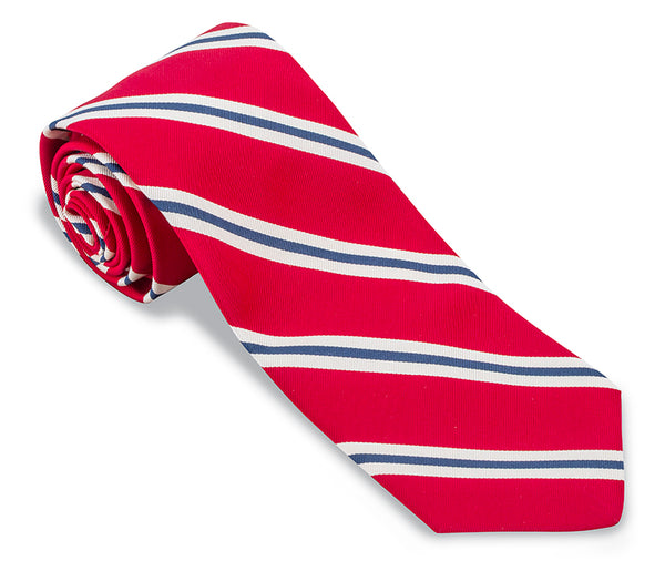 Red/Navy Banks Stripes Stripes Necktie