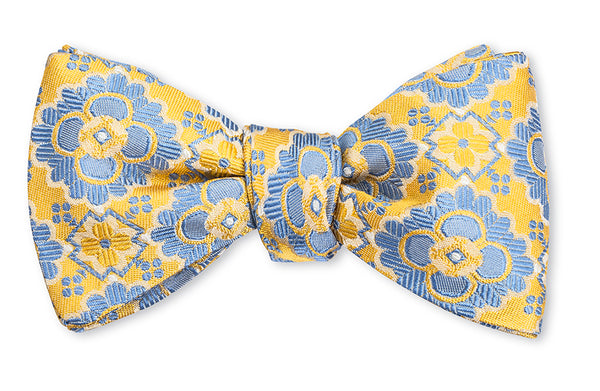 Yellow/Cobalt Bannock Medallions Bow Tie