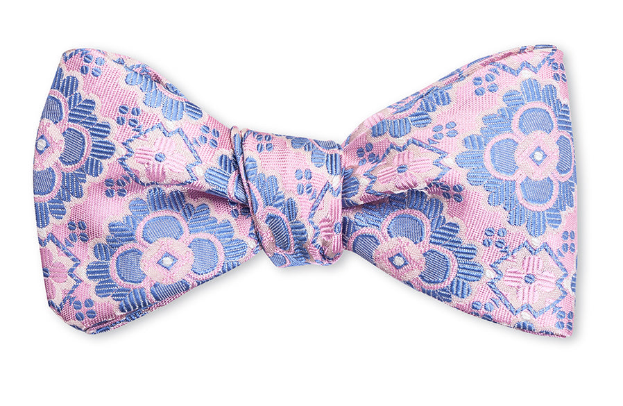 Pink/Cobalt Bannock Medallions Bow Tie