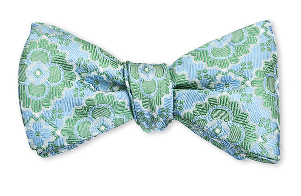 Cobalt/Green Bannock Medallions Bow Tie