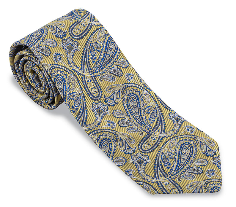 Yellow Evans Paisley Necktie