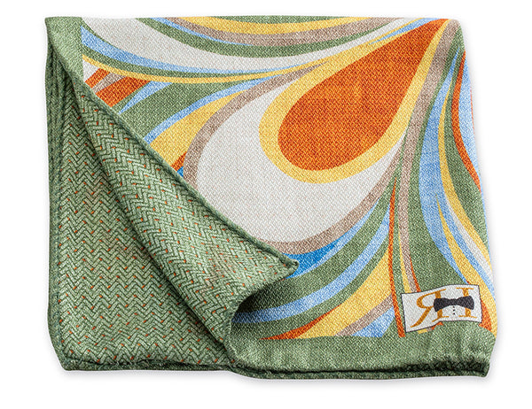 Green Picasso Pocket Square