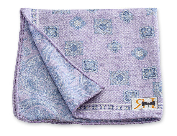 Lavender Medallions/Paisley Pocket Square