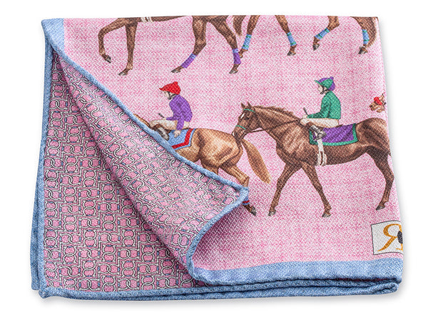 Pink Thoroughbreds Pocket Square