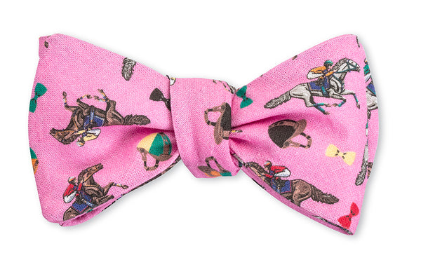 Pink Derby Toss Bow Tie