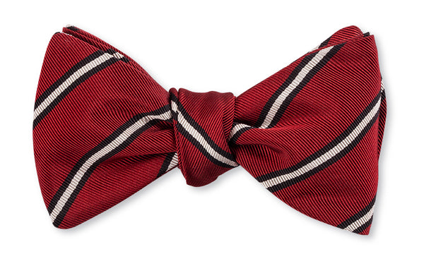 Red/Black Queens Stripes Bow Tie