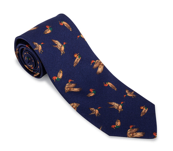 Navy Bridgewater Ducks Necktie