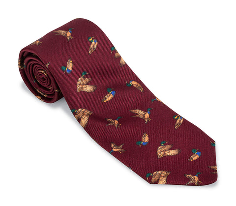 Burgundy Bridgewater Ducks Necktie