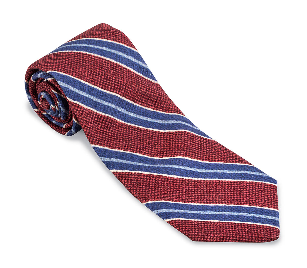 Red Brendan Stripes Necktie