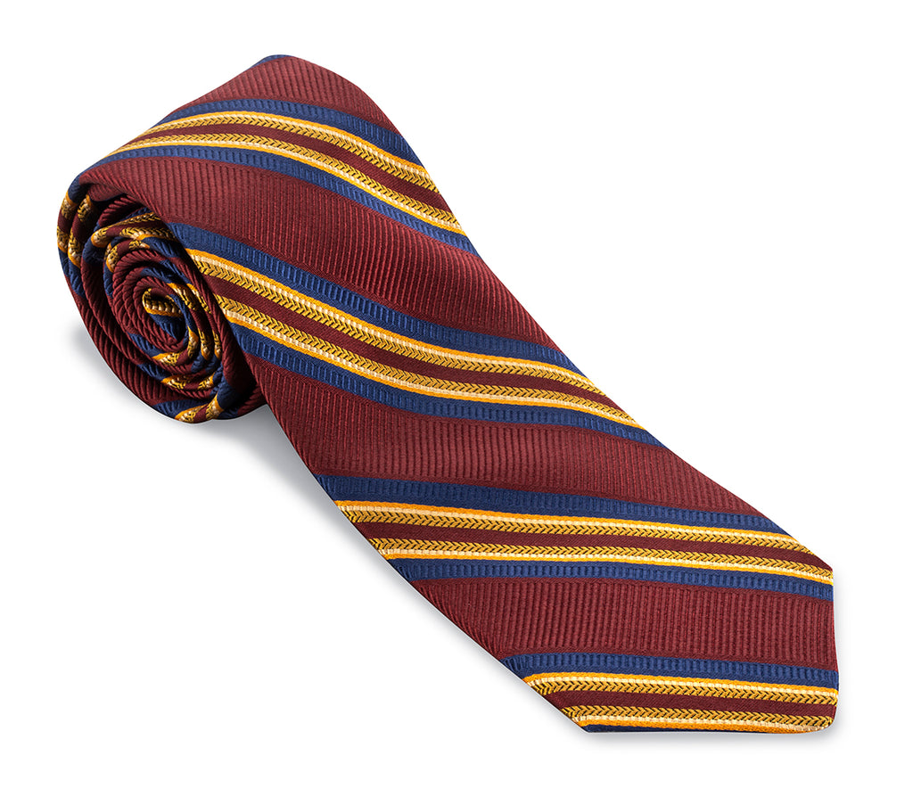 Burgundy Mogador Stripes Necktie